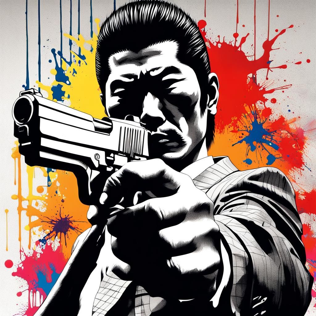 Yakuza in Tokyo 1983 as Graffiti Art