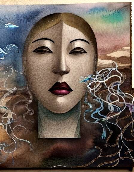 Portrait of woman with closed eyes