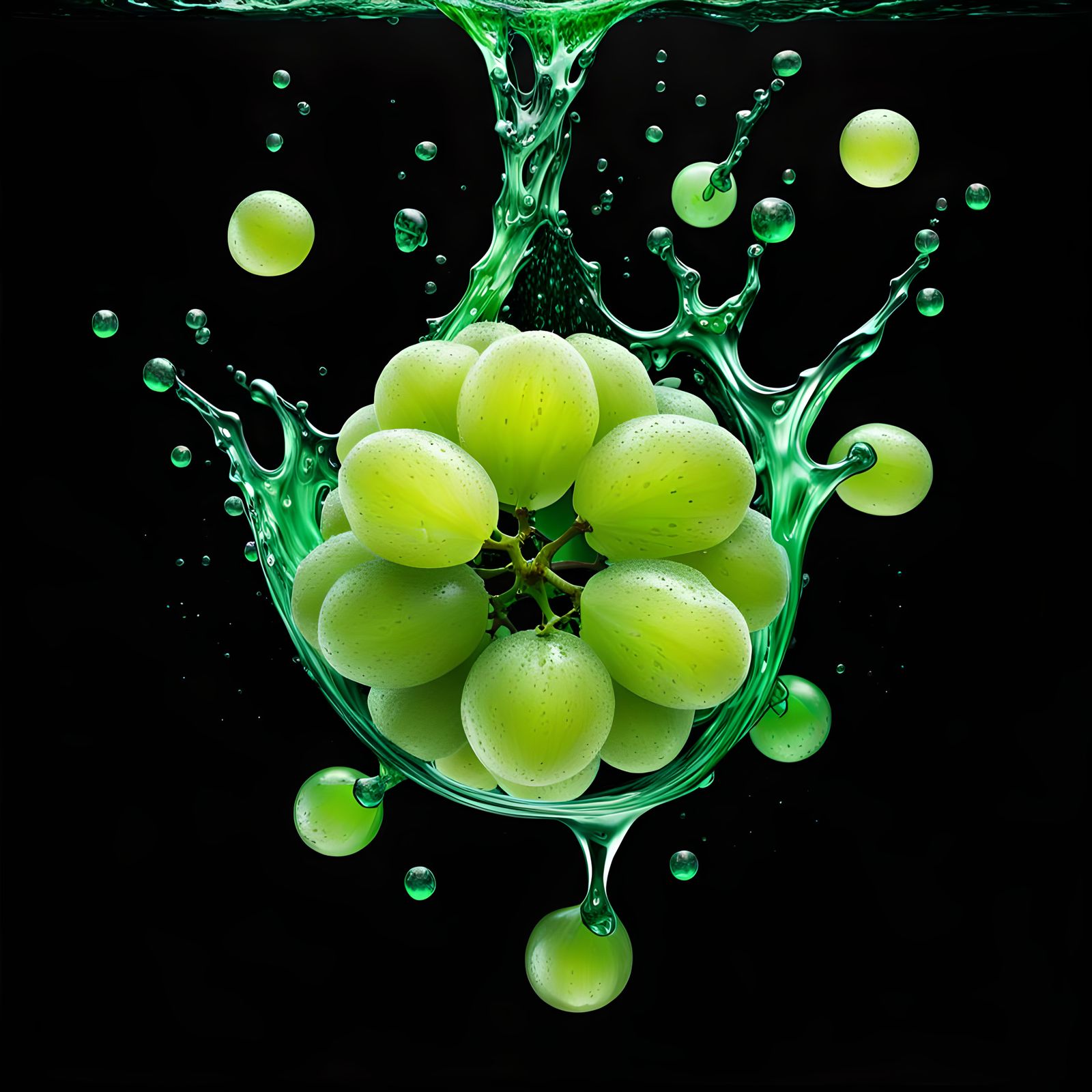 Oops Splash Of Organic Sicilian Green Grape Art.