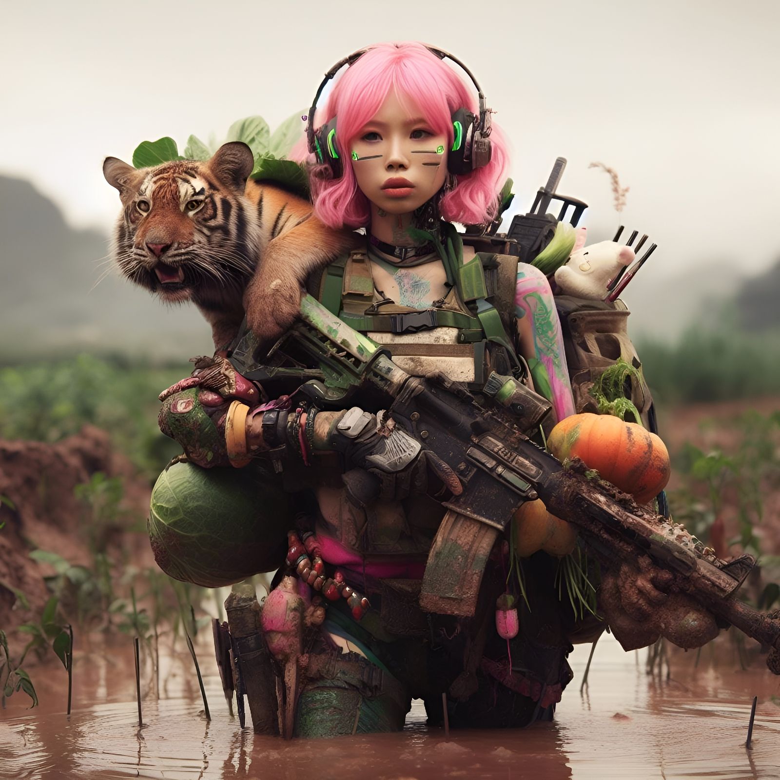 Tifa Lockhart Portrait: Digital Art Illustration