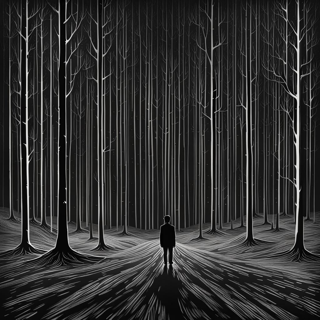 Evocative Image of Hollow Sadness and Dark Beauty