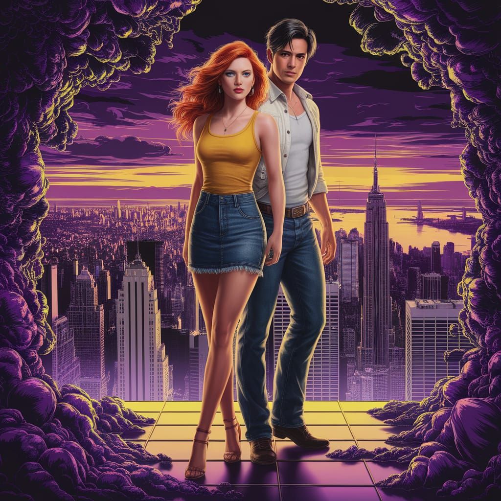 Romantic Cityscape in Dark Fantasy Style