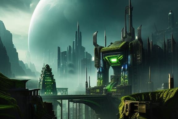 Cyberpunk Dragon in Neon Cityscape Digital Art