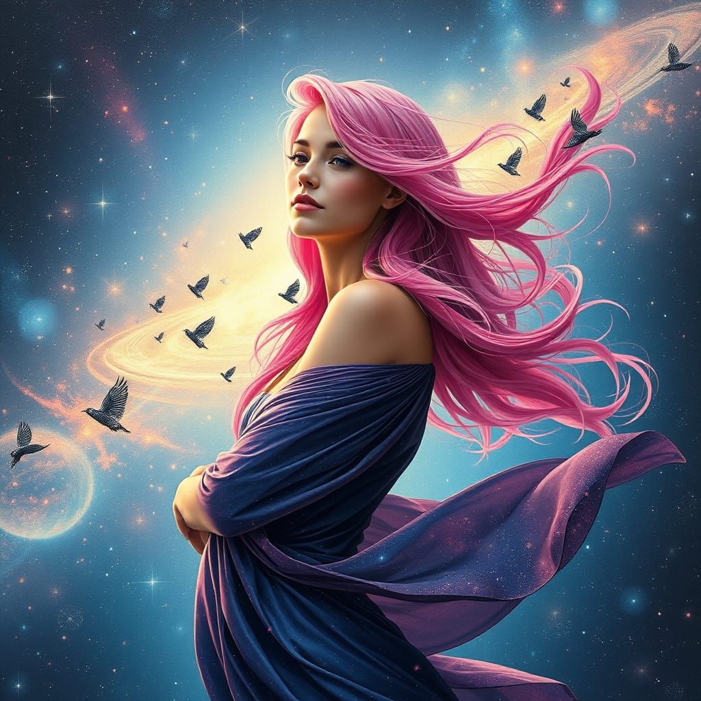 Ethereal Beauty in Cosmic Motion