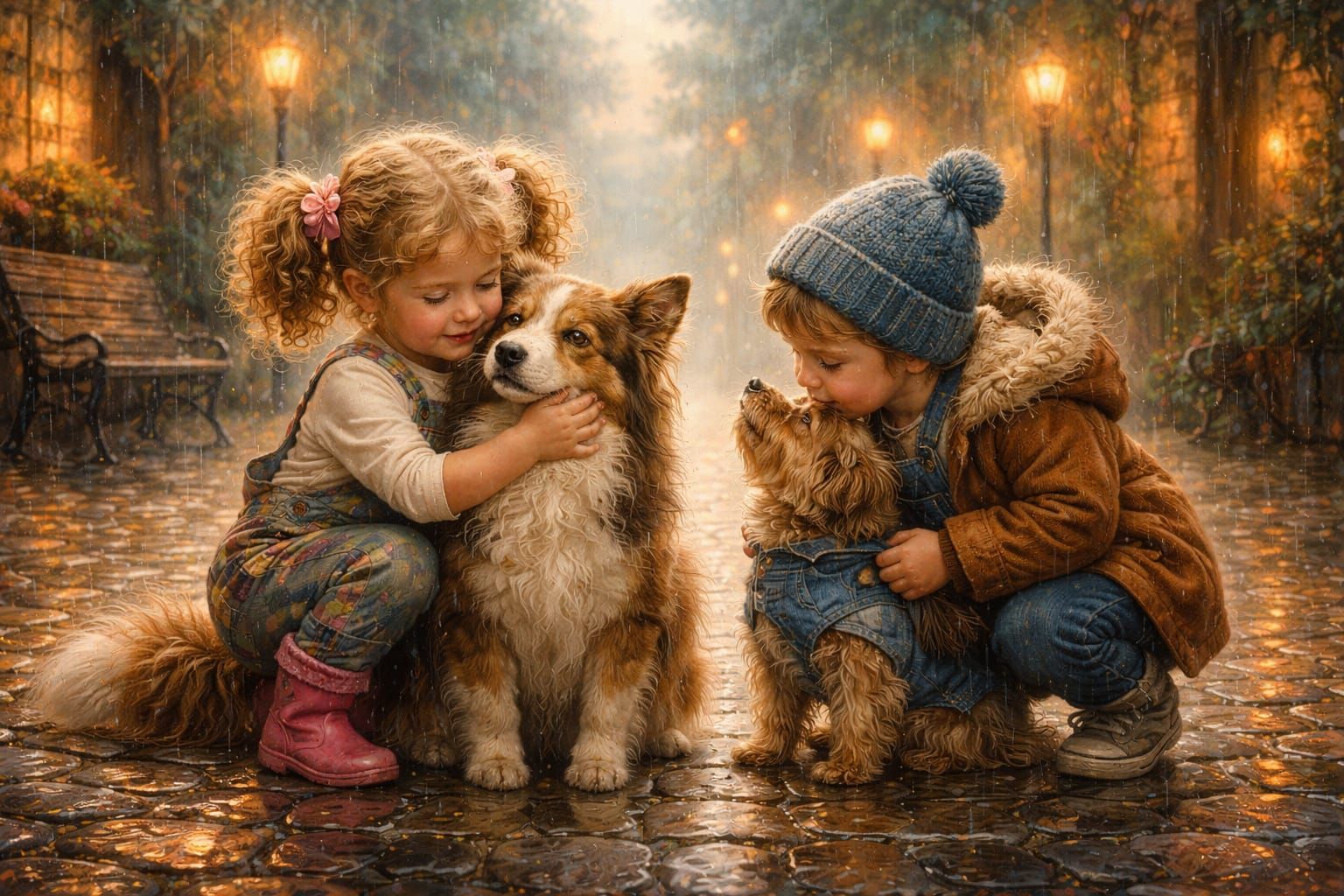 Rainy day of companions