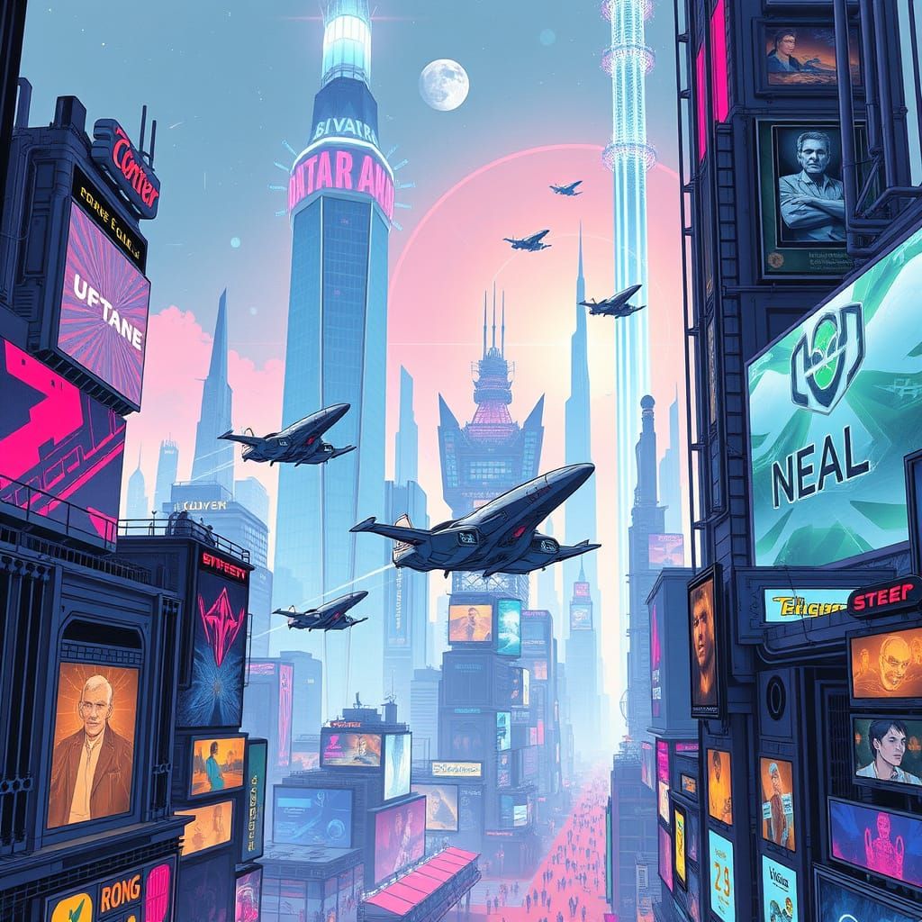 Crystal Cityscape Unveils Aetheric Energy in Neon-Lit Futuri...