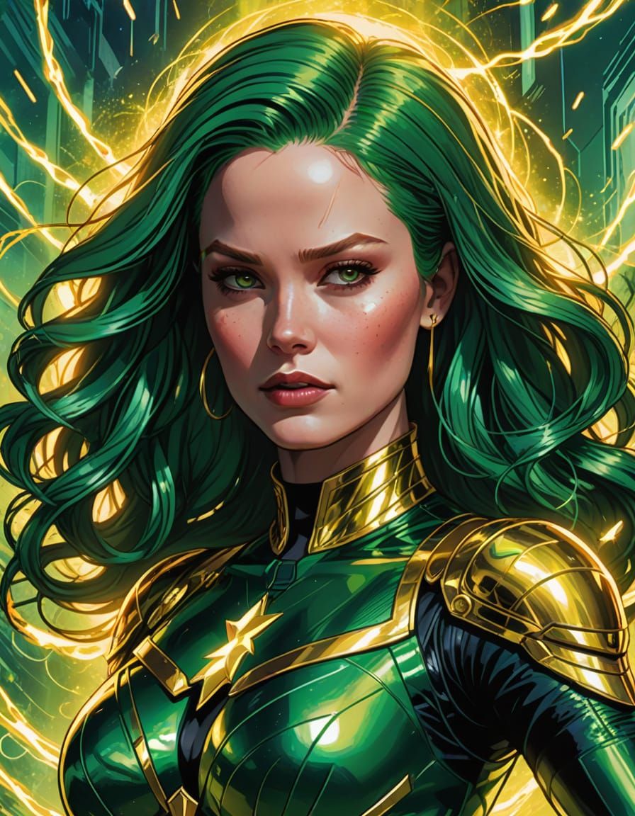 Polaris, Mistress of Magnetism, Controls Metal in Comic Styl...