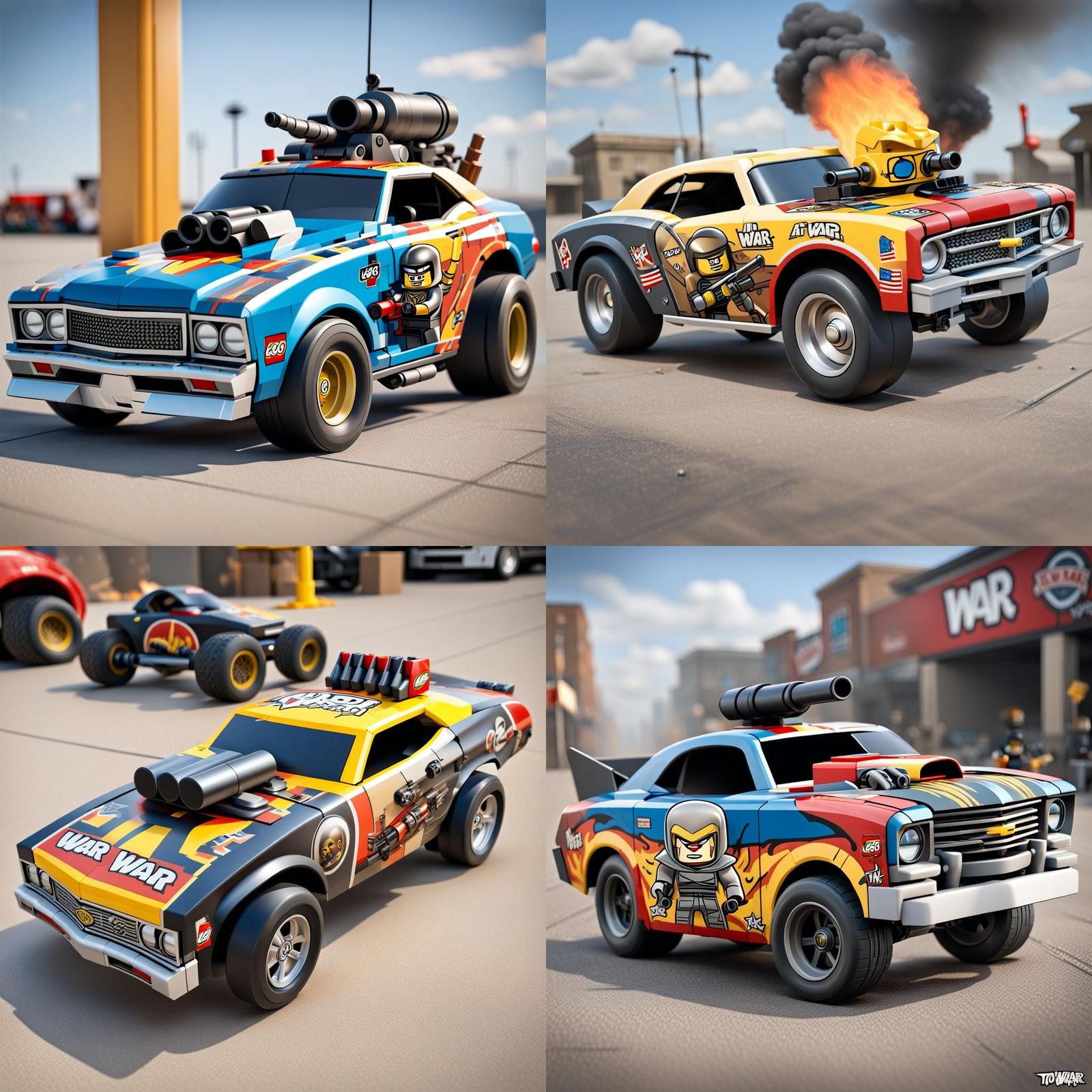 Lego War Toon Funny Car Wrap