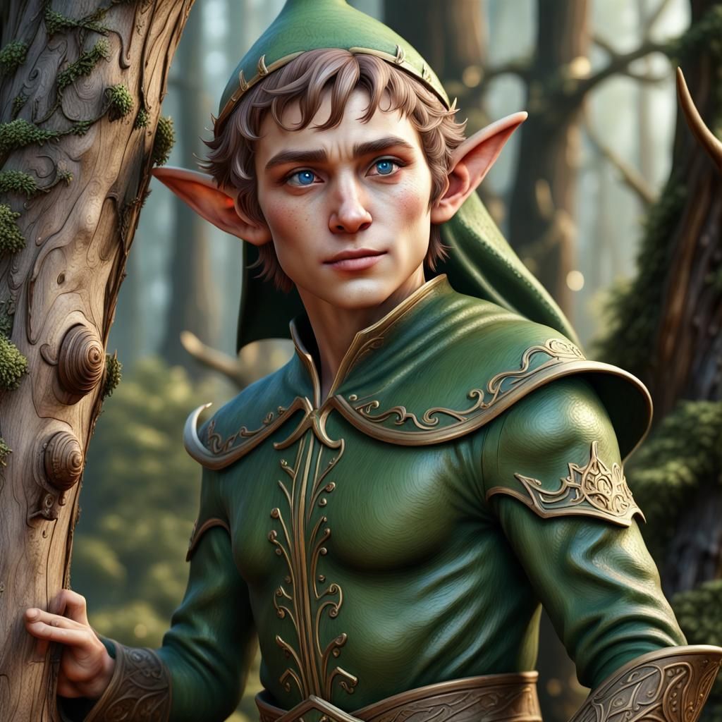 Elves in a Detailed Recuperating Wood