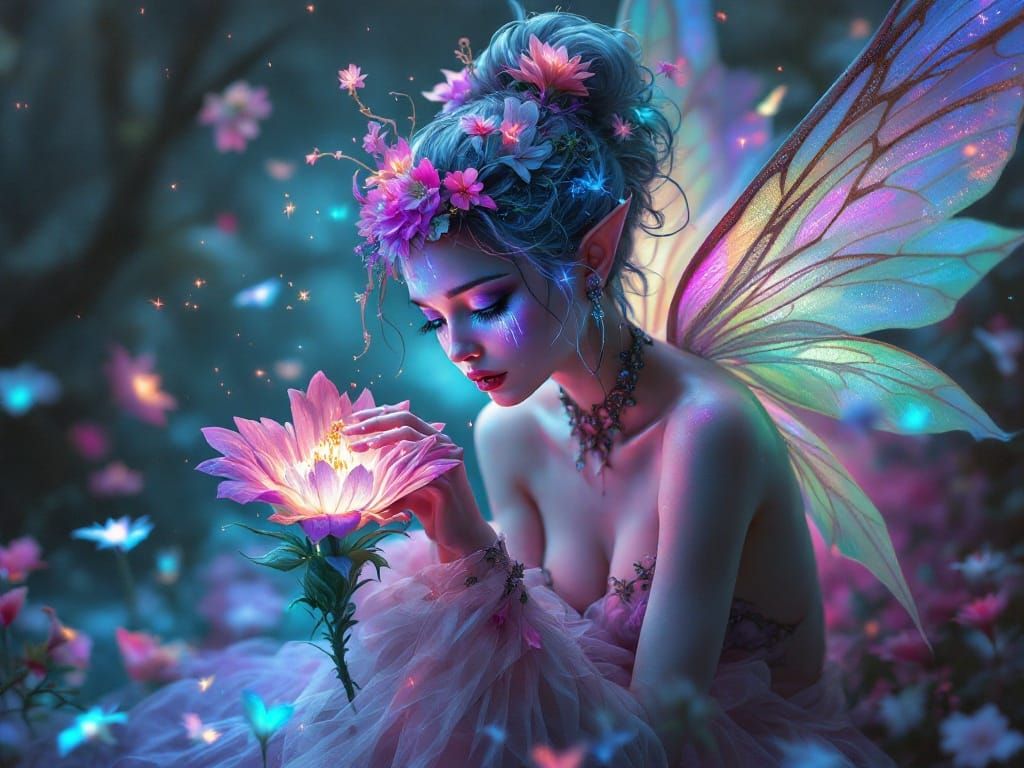 Grieving Fairy in Ethereal Colors