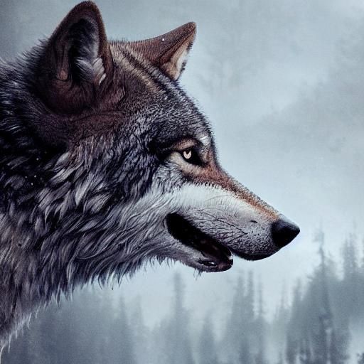 Epic Wolves in Dramatic Digital Matte Painting