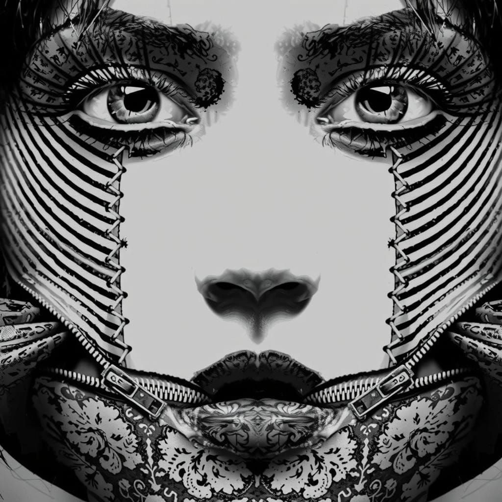 Fearful Woman in Dark Ambiance