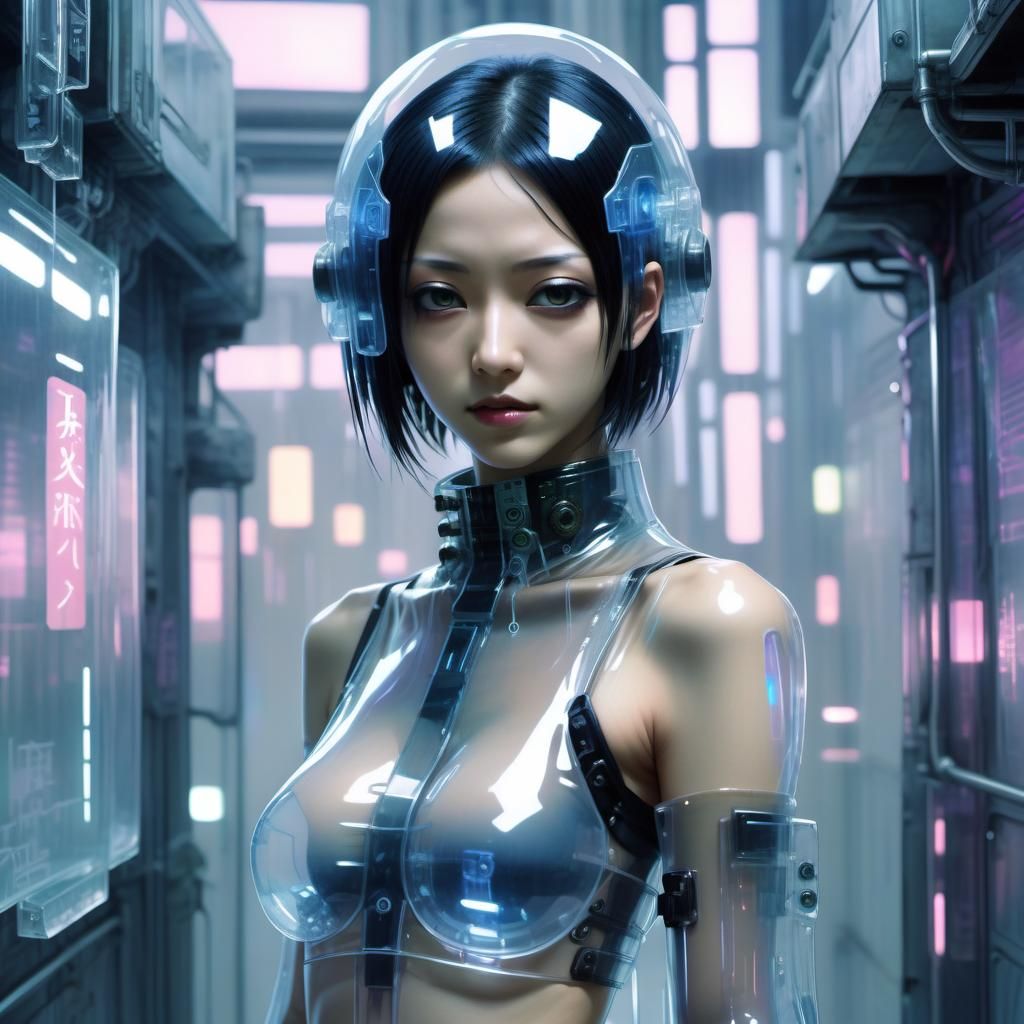 Translucent, cyberpunk, Polycarbonate, Miho Hirani