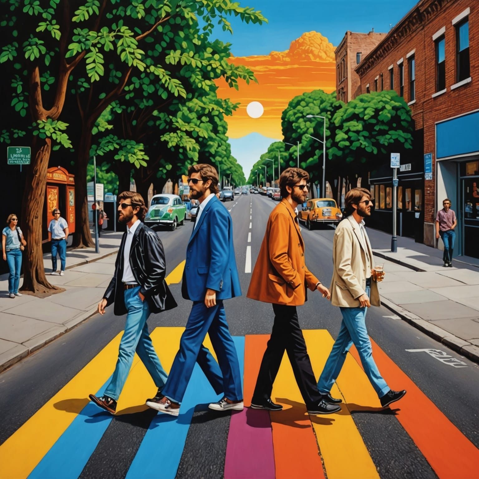 Surreal Hollywood Desert and Abbey Road Jungle