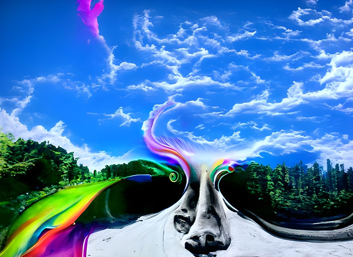 Vibrant Abstract Psychedelic Art Design