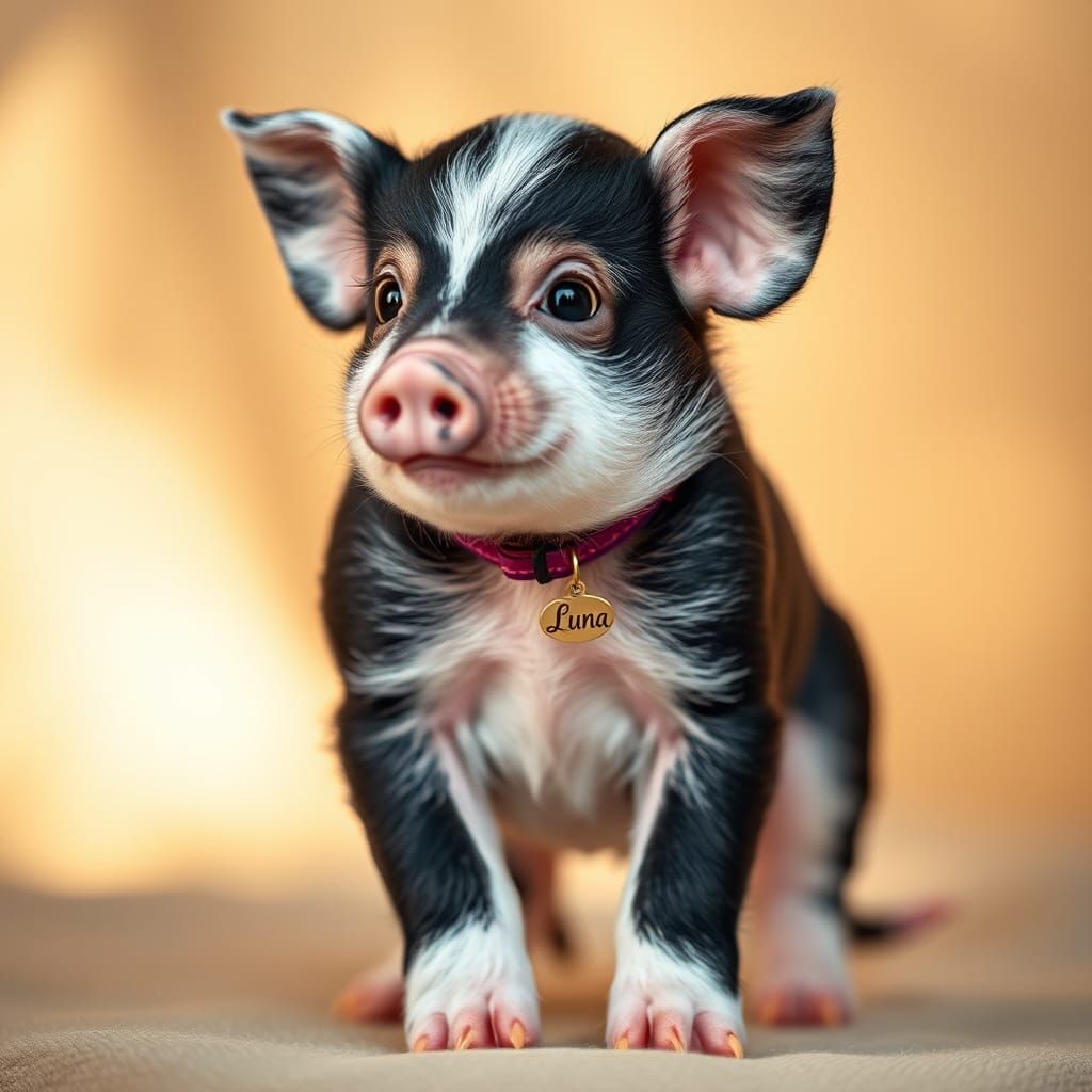 Enchanting Pig-Puppy-Monkey Creature in Classic Photography ...