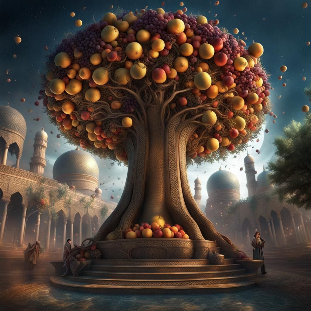 Luminous Tree of Tuba: Fantastical Concept Art