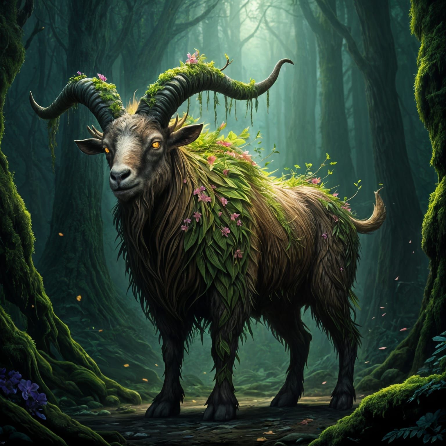 Majestic Mythical Goat in Wild Shape