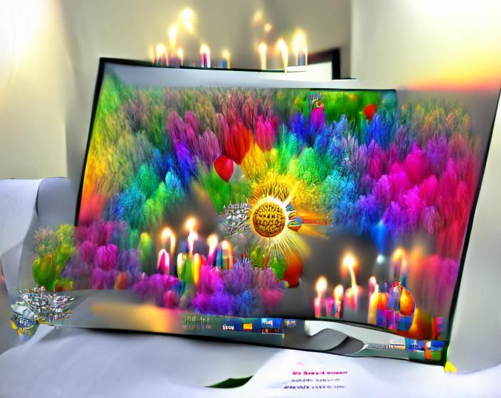 Colorful 30th Birthday Celebration with Sparkling Lights
