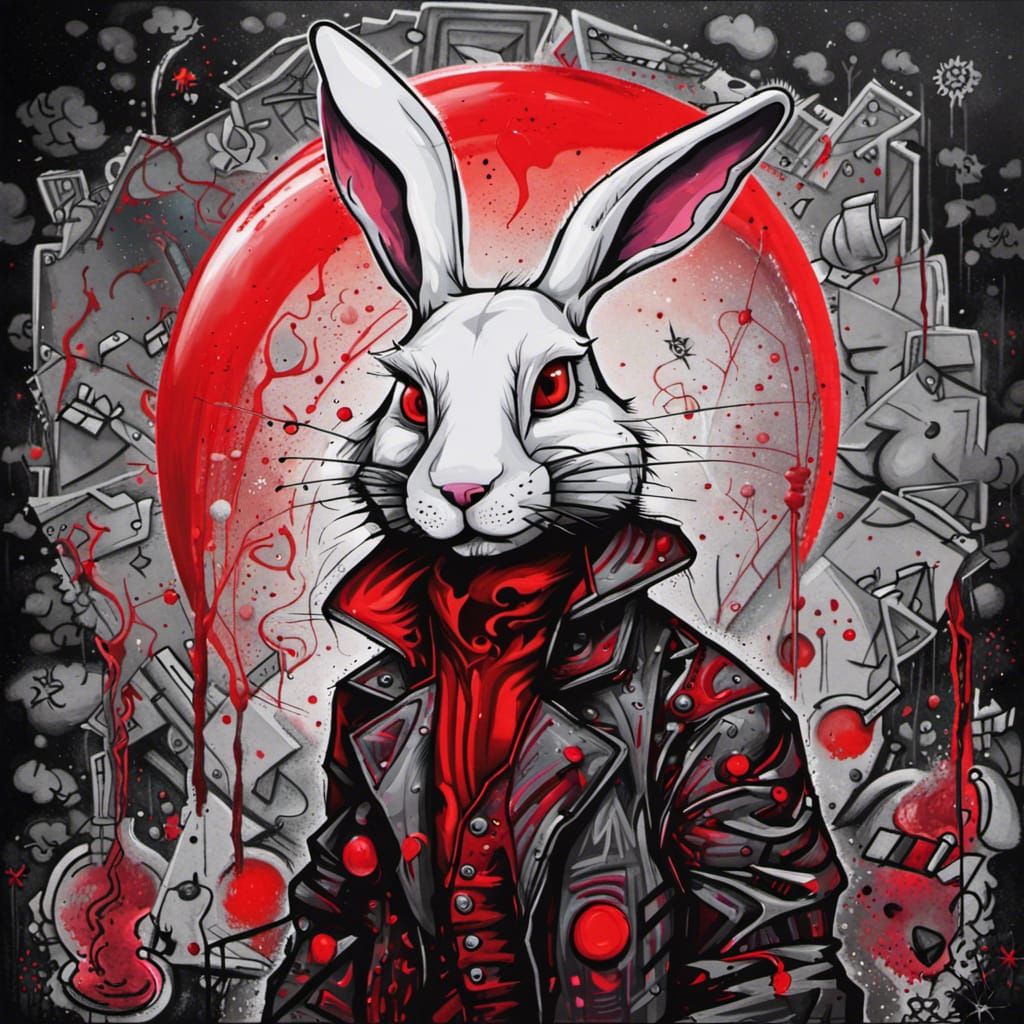 Esoteric Graffiti Art: White Rabbit and Moon Matrix