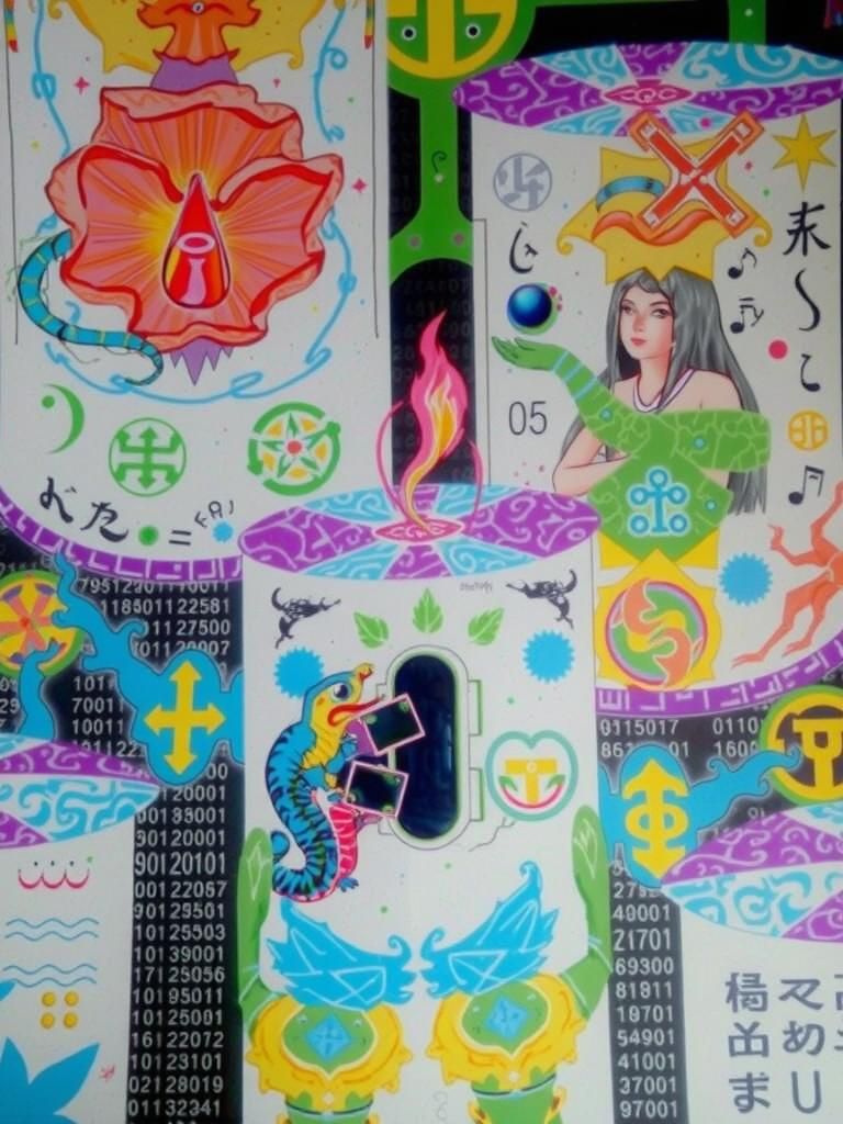 Bio-Cyborg with Dragon and Matrix Code