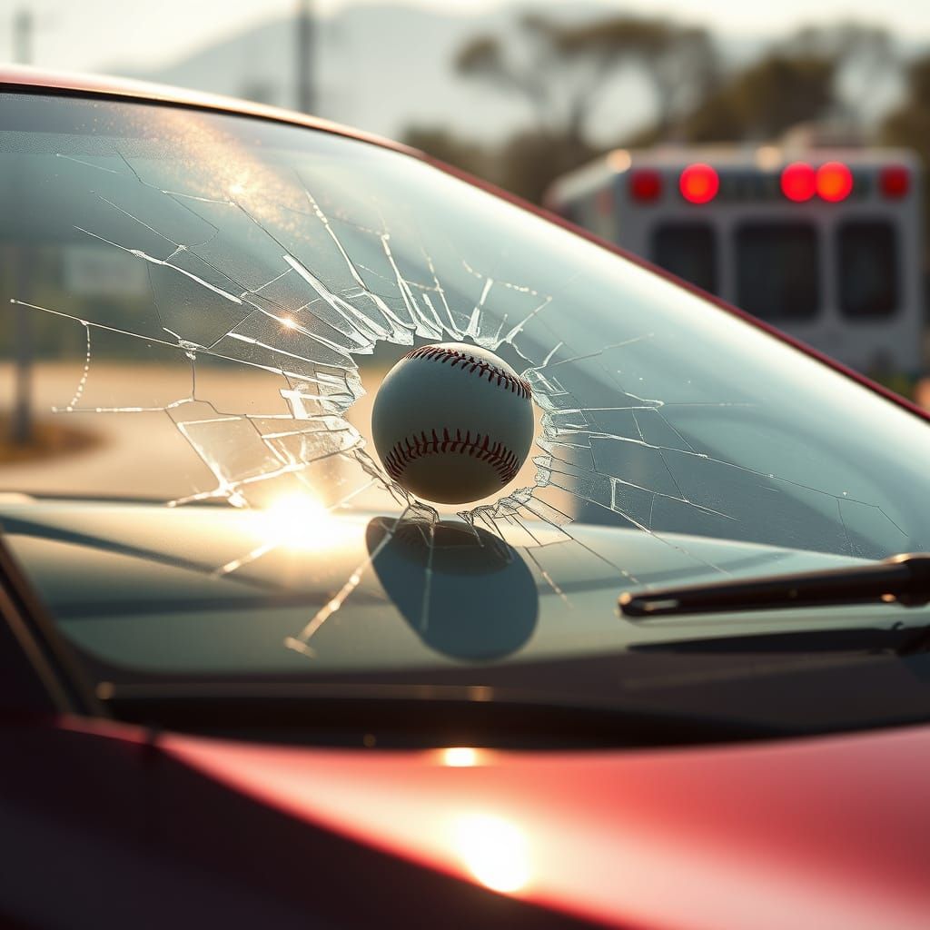 Cracked Glass, Speeding Ambulance in a Summer Haze