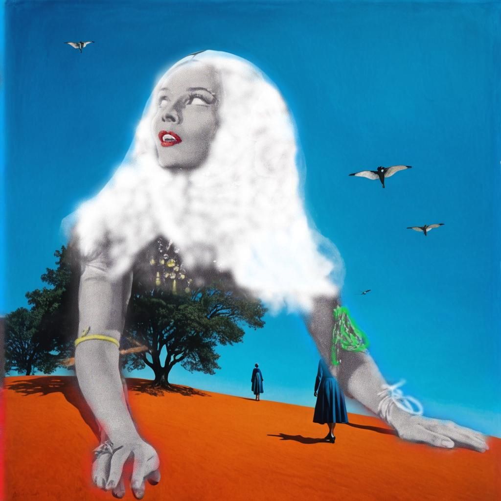 Surreal Soulscape with Woman in Blue