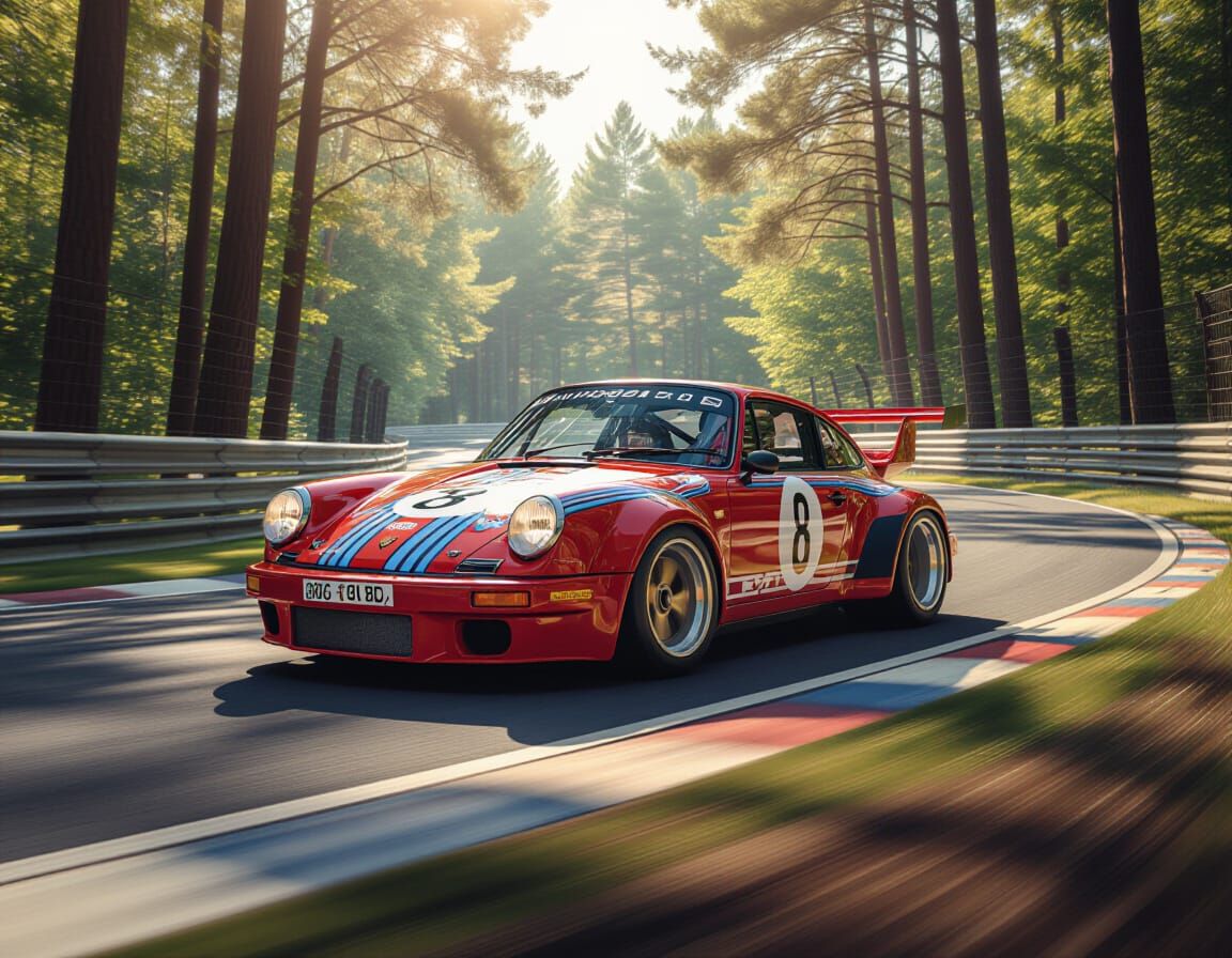 1973 Porsche 911 Martini Livery Speeds Through Le Mans