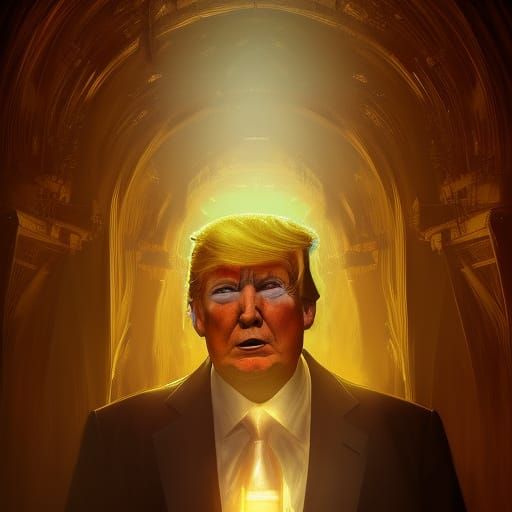 Donald Trump as Dark Fantasy Art Nouveau Portrait