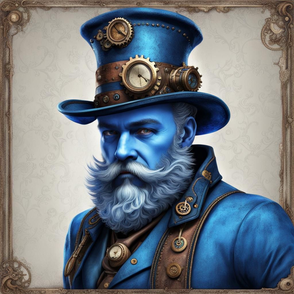 Steampunk Bluebeard Character Design
