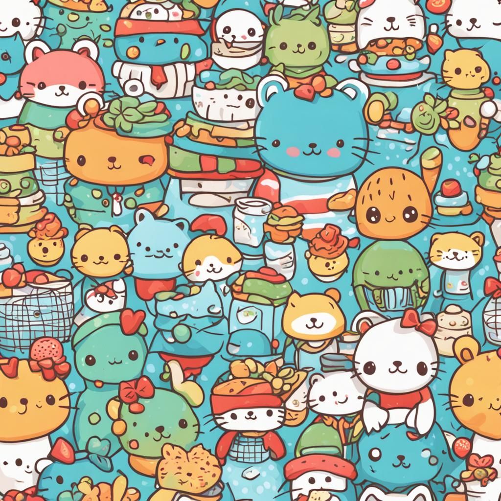 Abstract Concept of Cuteness Realized by AI