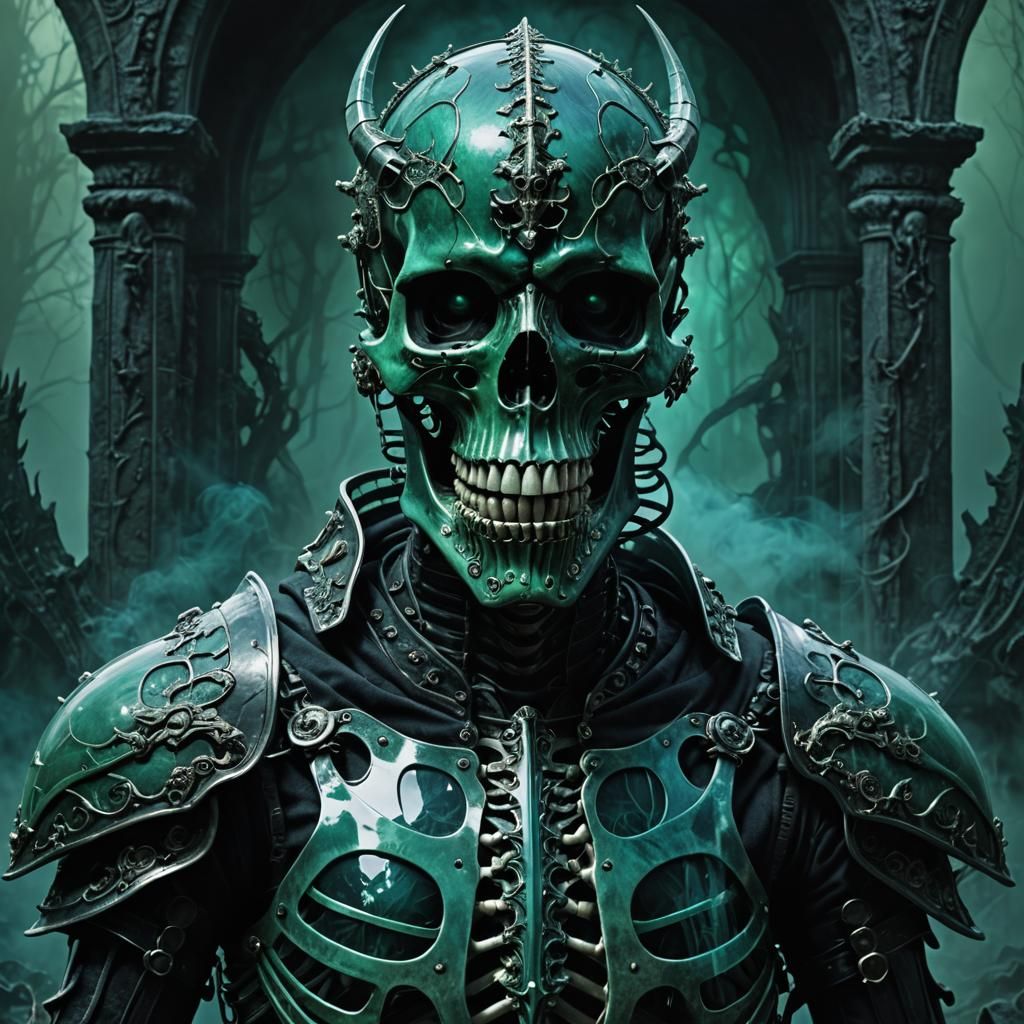Ethereal Demon Skeleton Knight Portrait