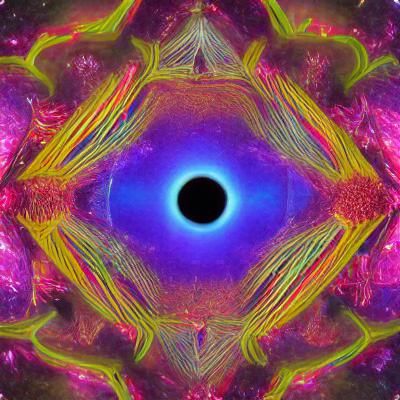 Cosmic Purple Wormhole: Holographic Astral Illustration