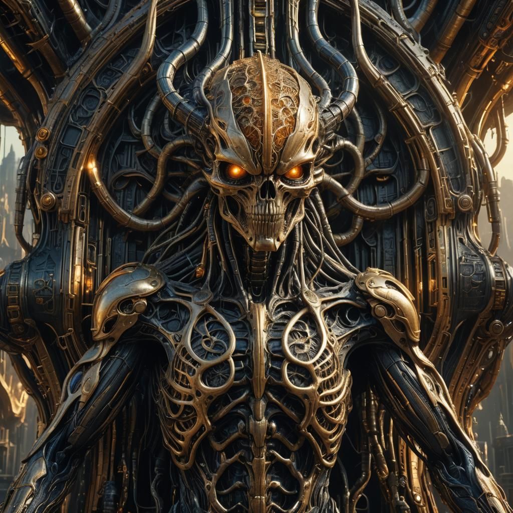 Fantastical Creature Anatomy in Dark Sci-Fi Style