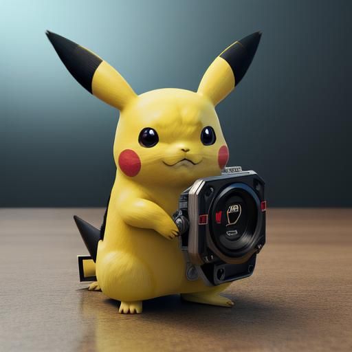 Hyperrealistic Pikachu Live Action 3D Anime Art
