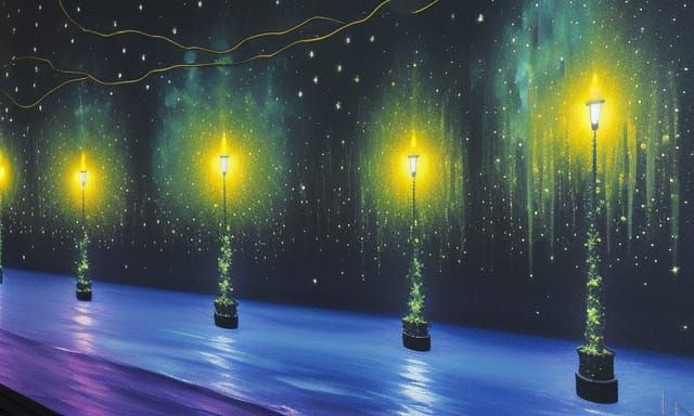 Bioluminescent Kitten in an Expressionist Universe