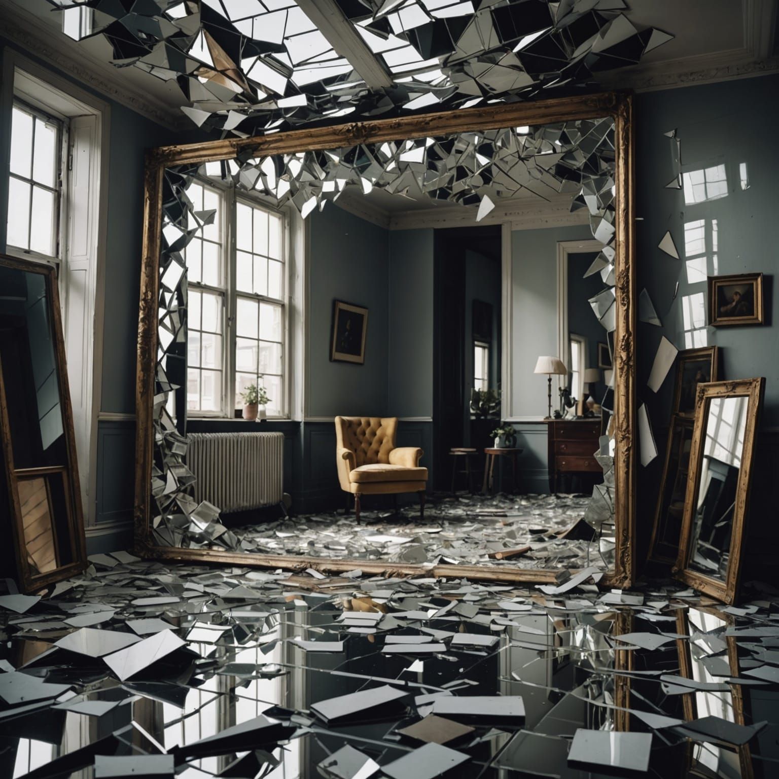 Shattered mirror, 7 years bad luck