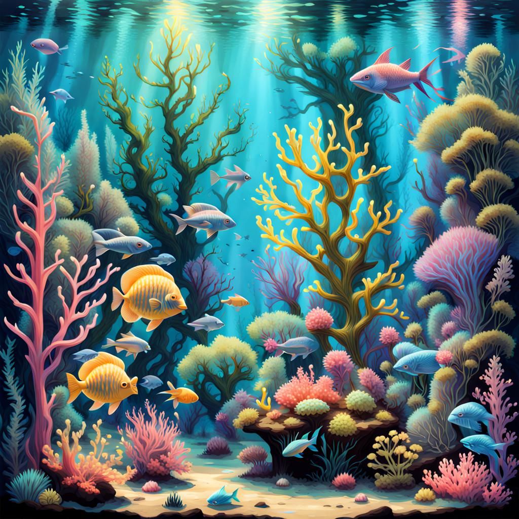 Mysterious Bioluminescent Ocean Realm Teeming with Life