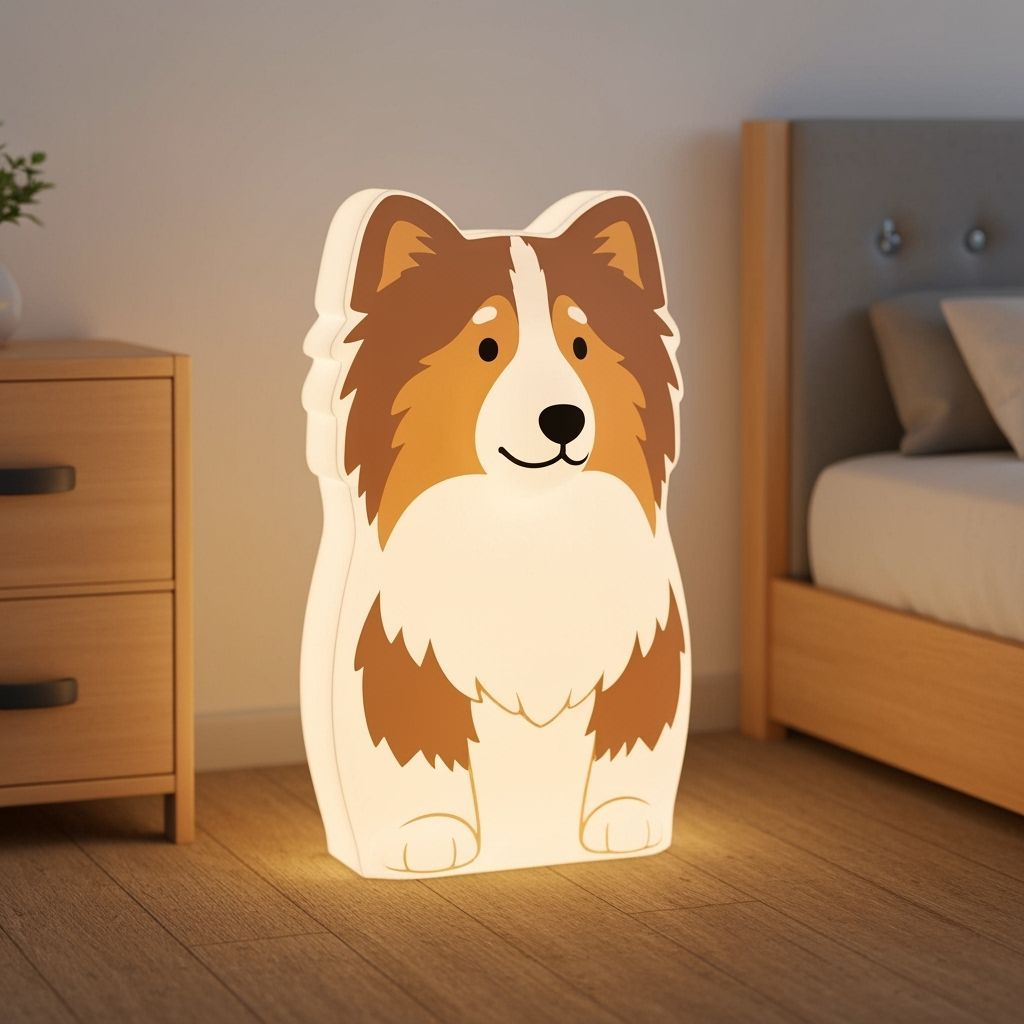 Collie Shaped Night Light for Children's Bedrooms