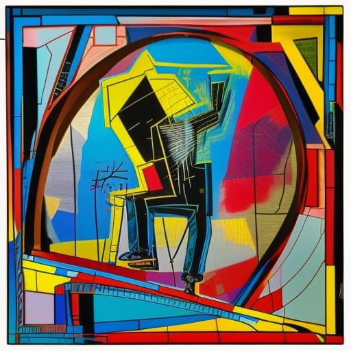 Stained Glass Geometric Art in 3D