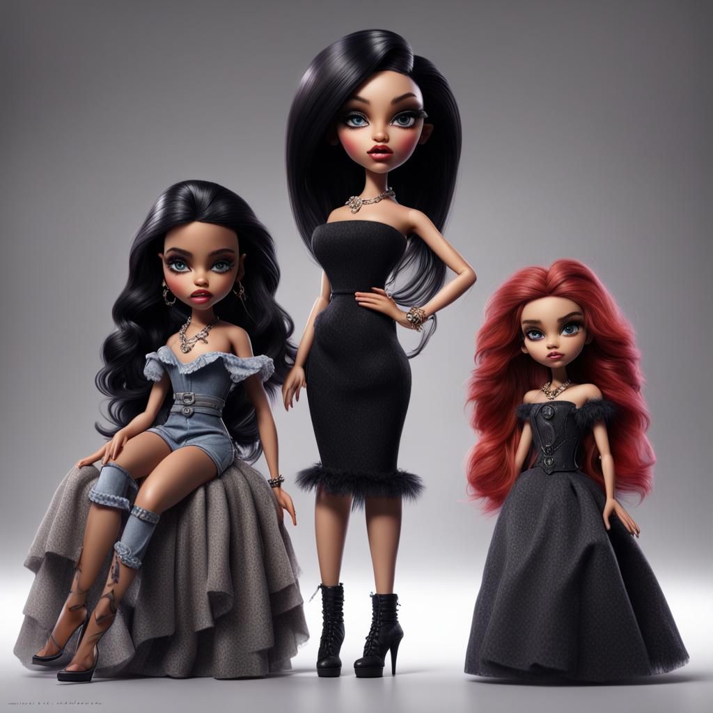 Hyperrealistic Bratz Doll as Charbon Lady