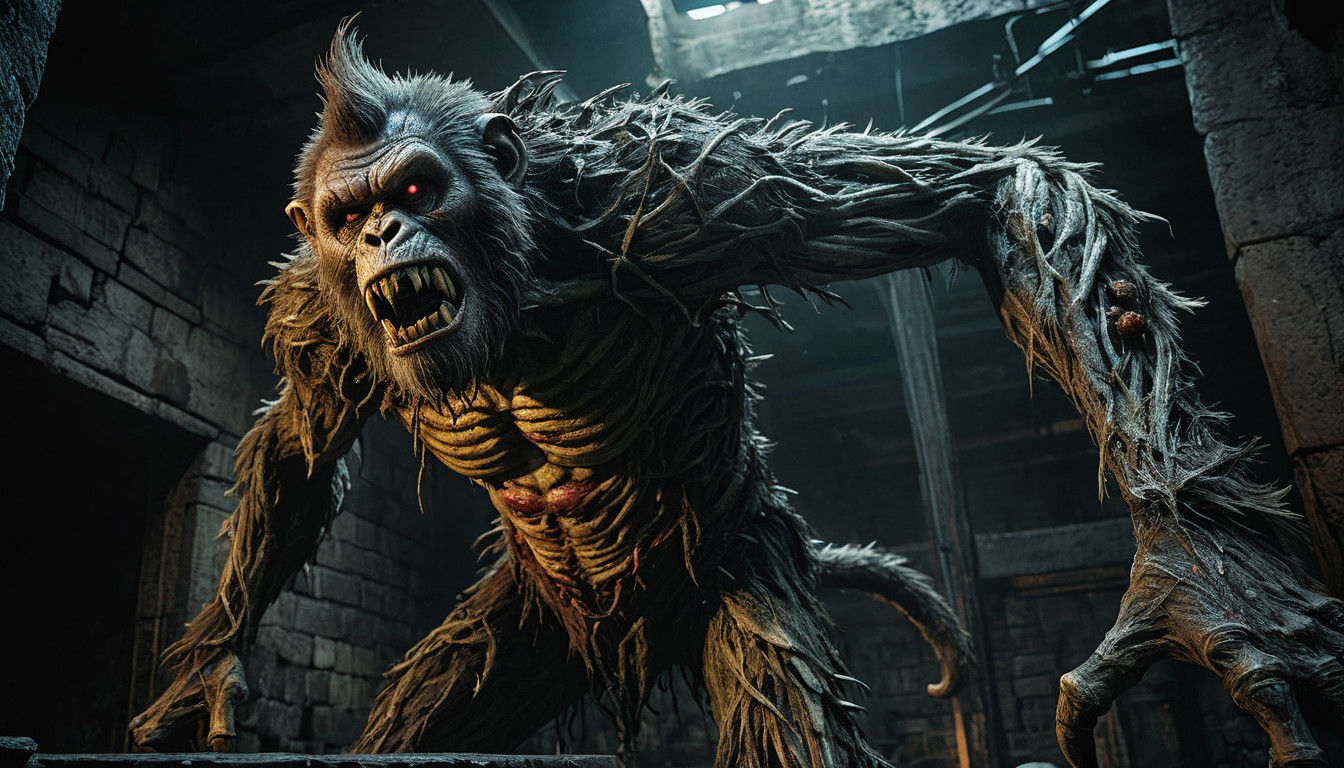 Grotesque Abomination Emerges from Dungeon Shadows