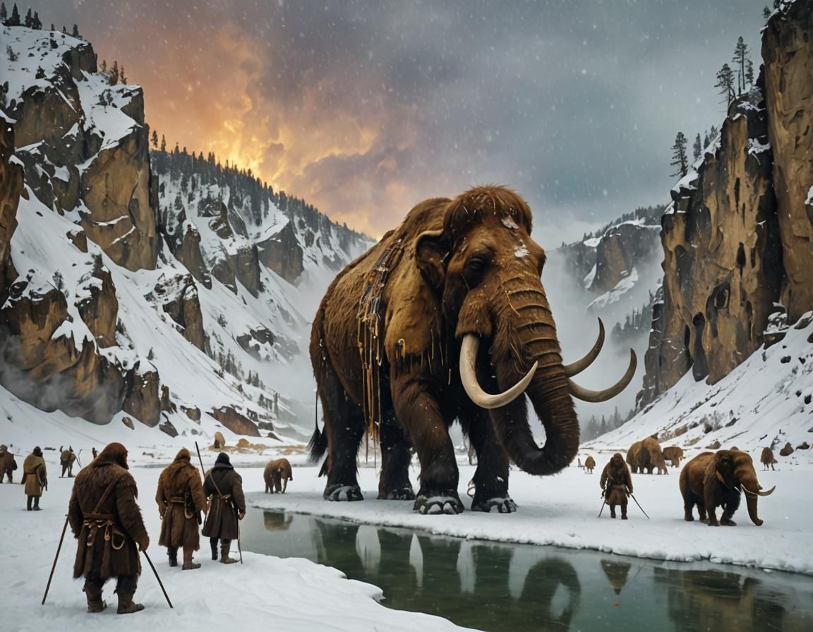 Prehistoric Yellowstone: Neanderthal Warrior and Colossal Ma...