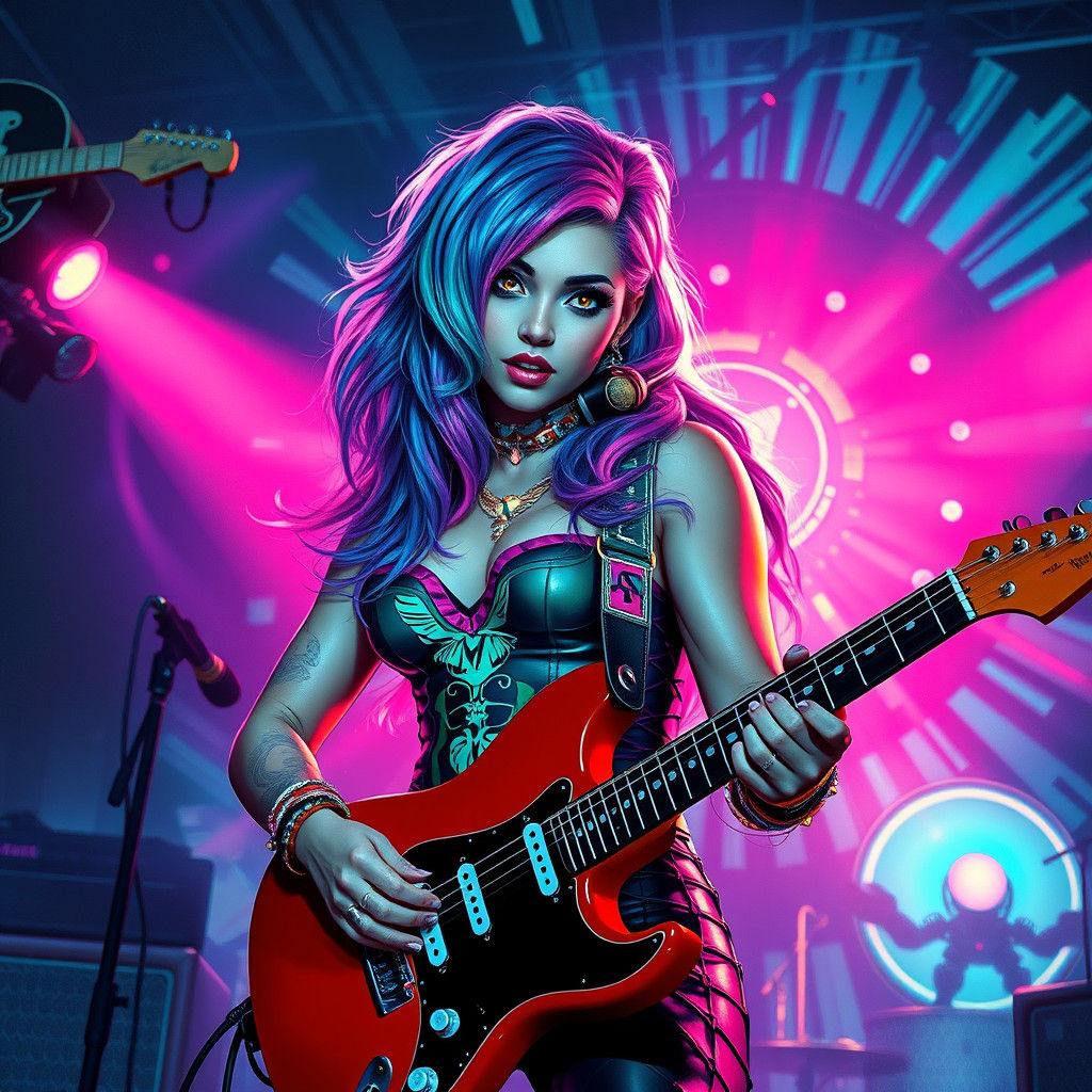 Jem and the Holograms: Retro-Futuristic Concert Art