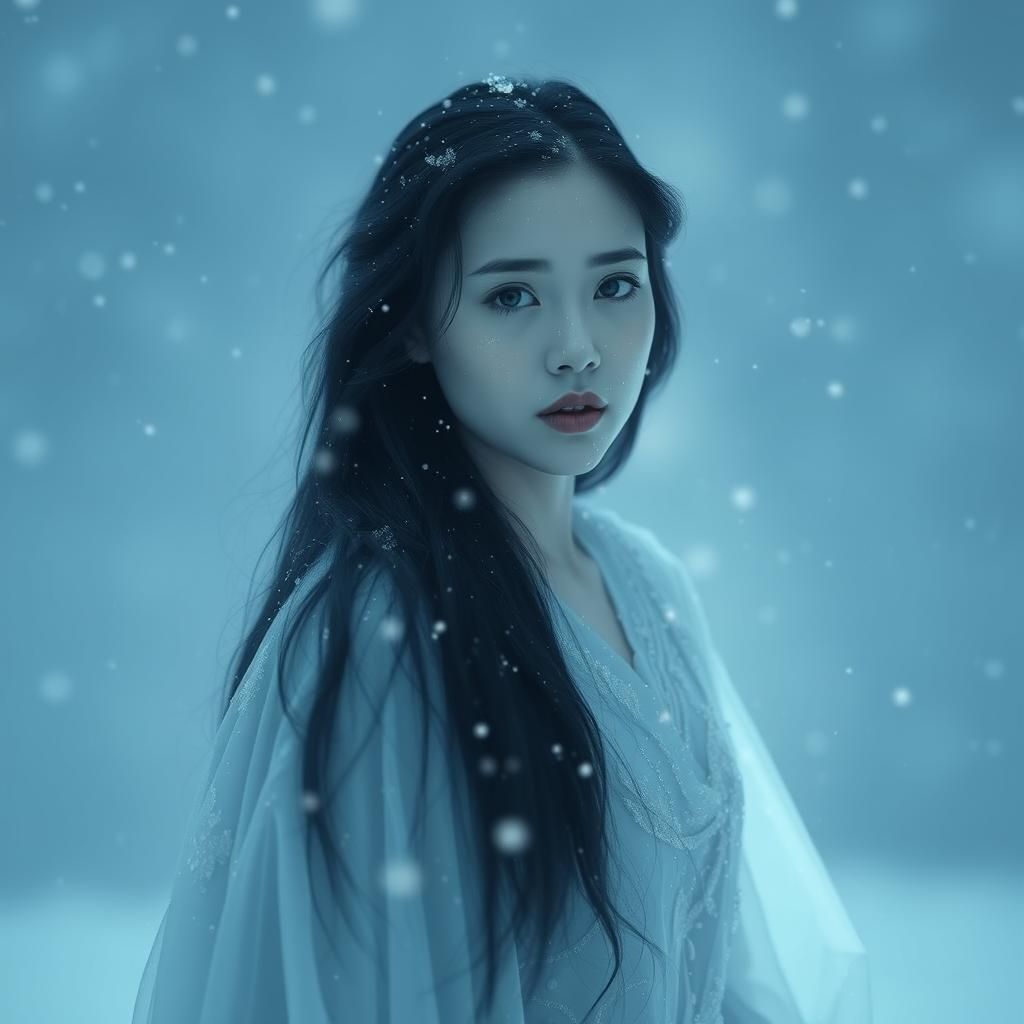 Eerie Snow Spirit Apparition in a Blizzard