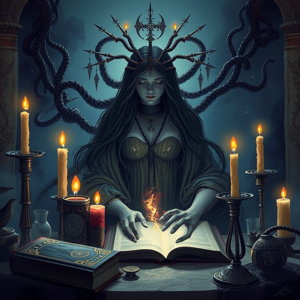 Mystical Goddess of Magic in Dreamlike Setting