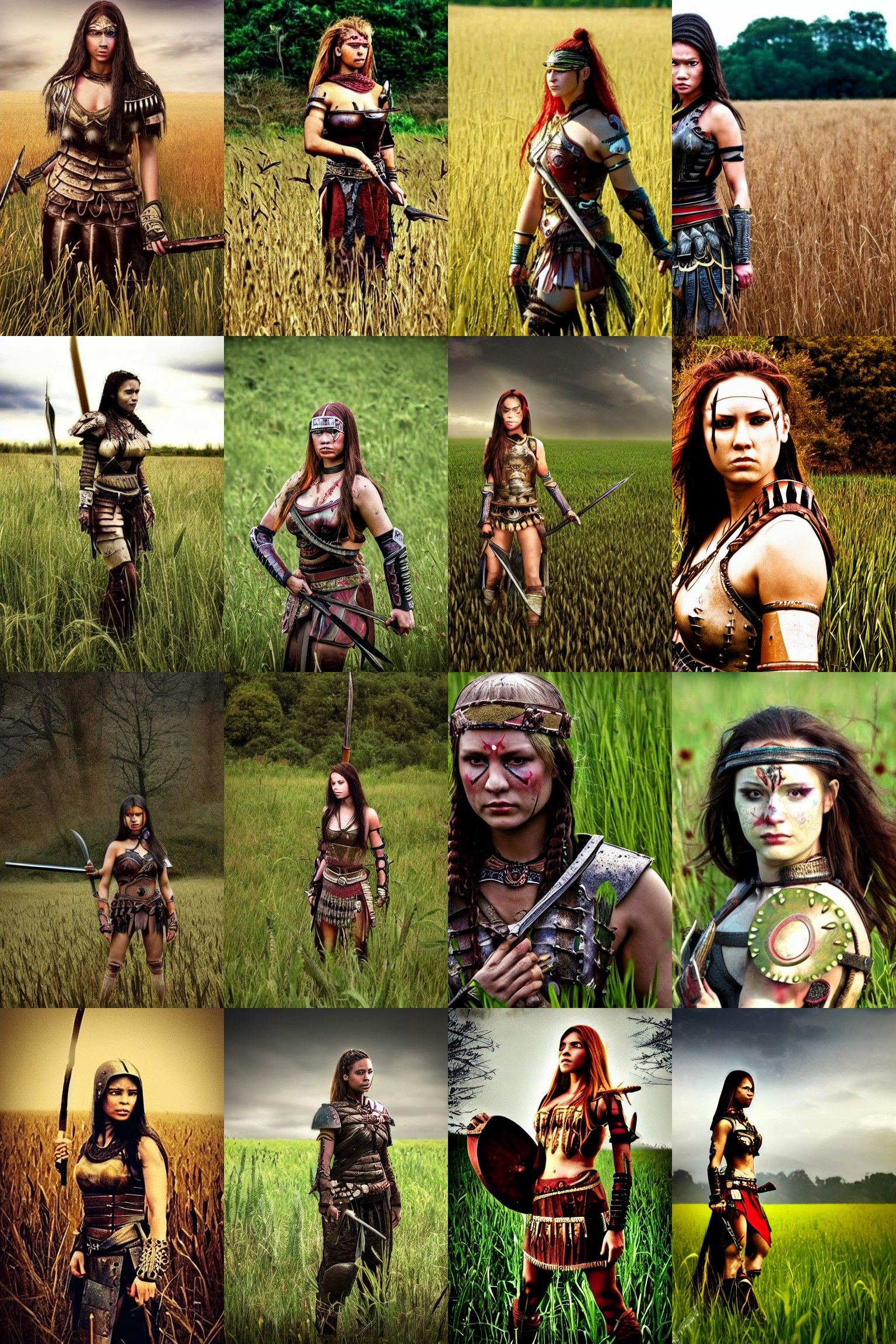 Female Warrior in Field of the Dead