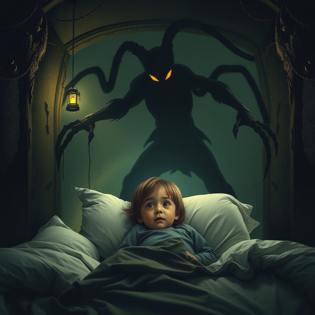 The Shadowy Boogeyman in a Dreary Dreamscape