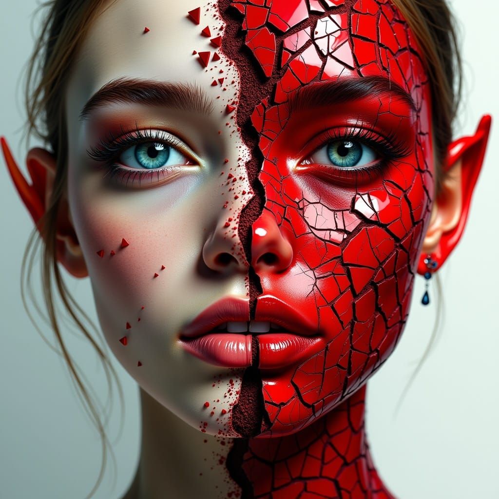Shattered Elf Portrait: Emotional Masterpiece