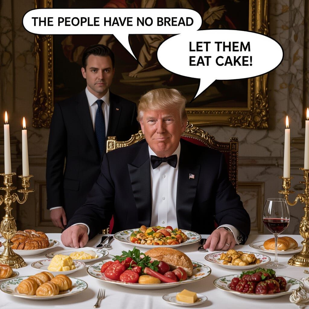 Trump Smirks as Man Delivers Bad News in Baroque Style